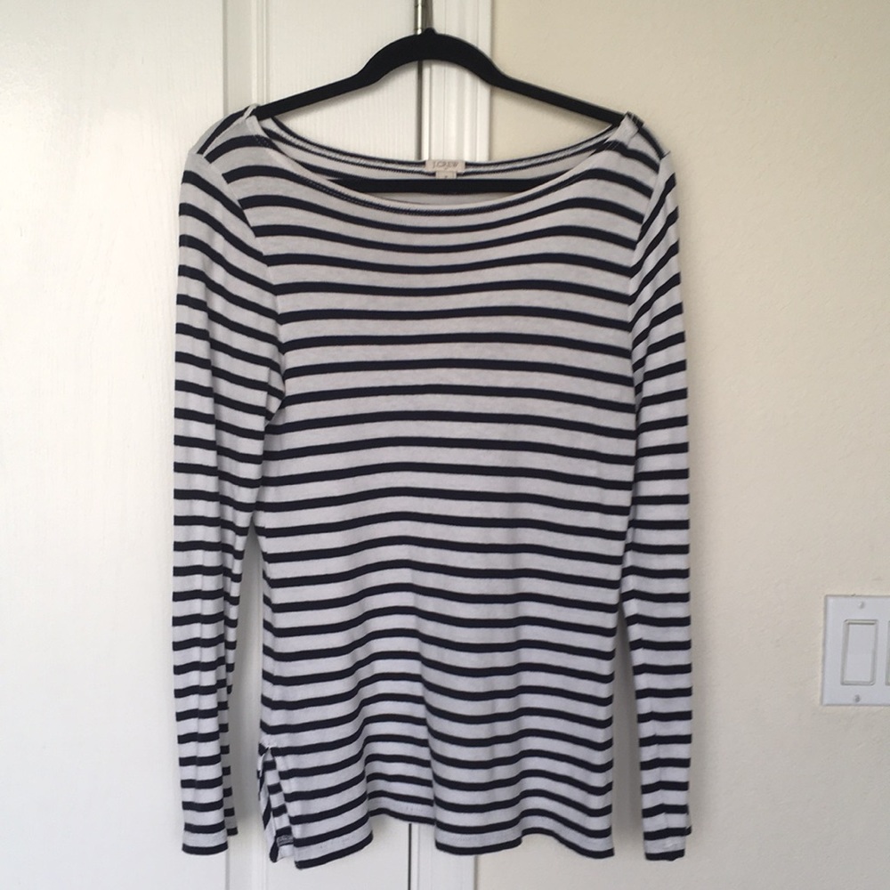 J. Crew Breton-style striped light sweater